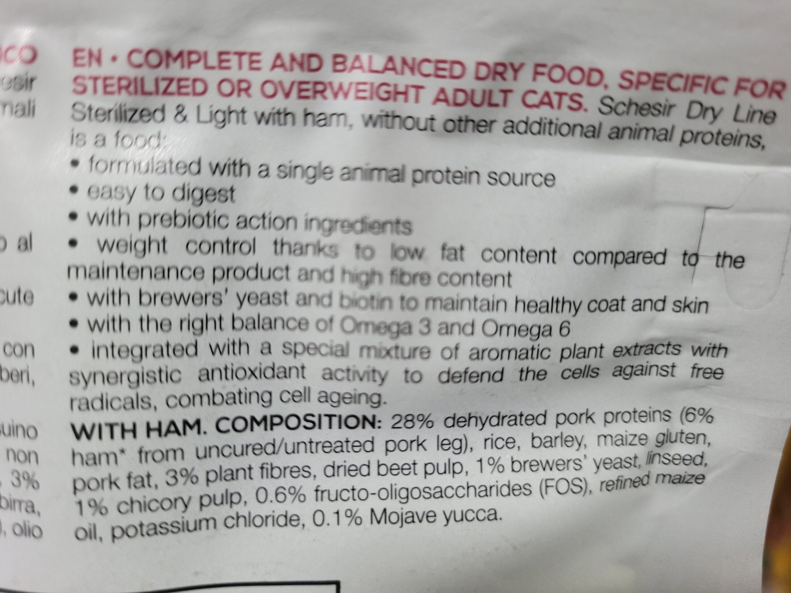 Schesir sterilized&light 400gr šunka - Slika 2