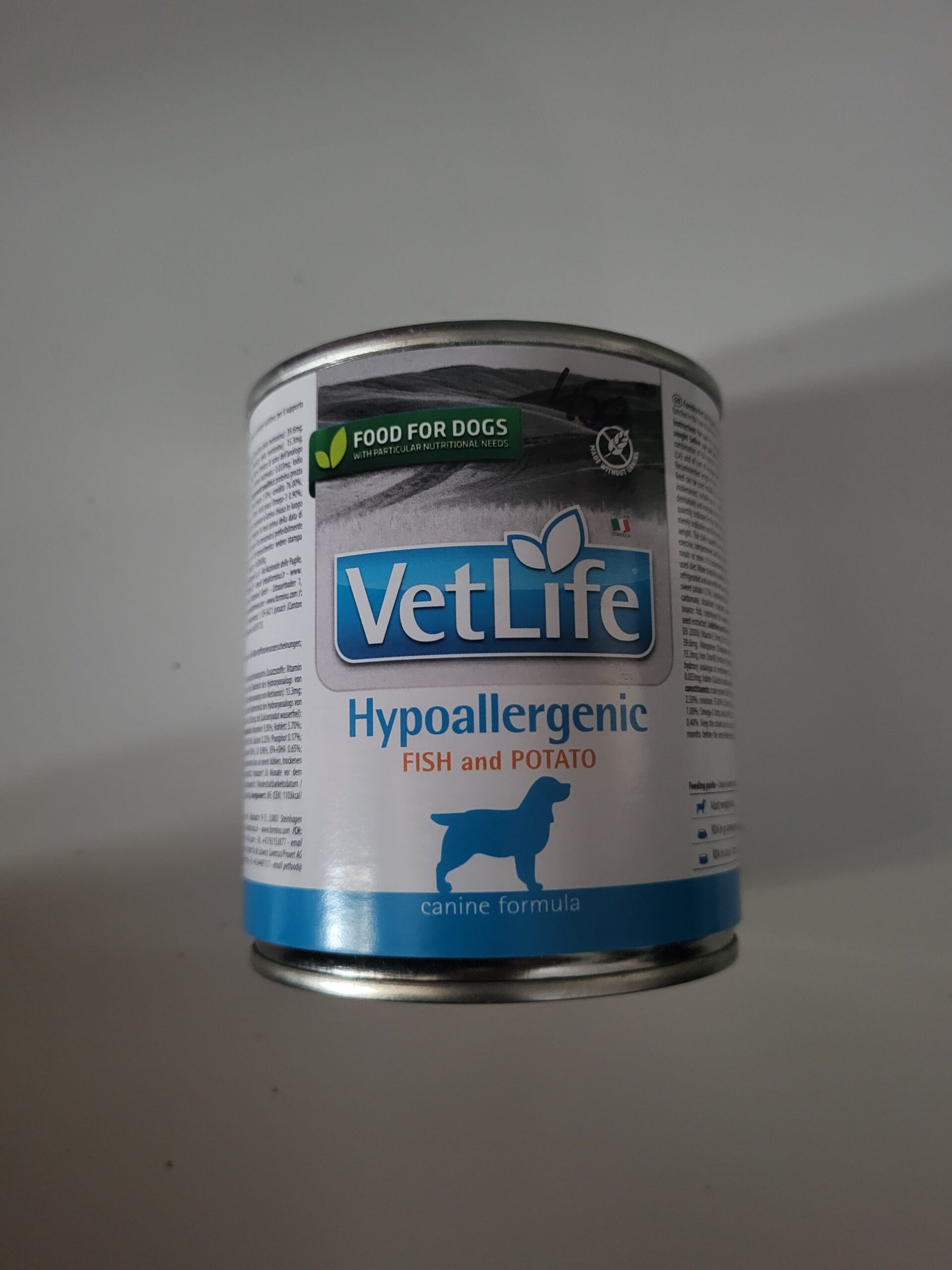 VetLife hypoallergenic fish and potato 300gr Pas