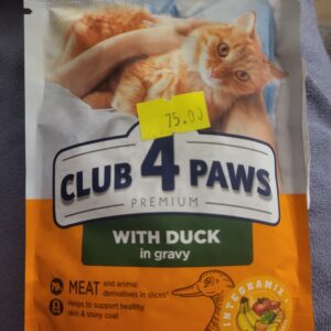 Club 4 paws  sa pačetinom u sosu 85gr za mace vlažna hrana 🦆