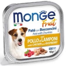 Monge fruit pašteta piletina i malina 100gr